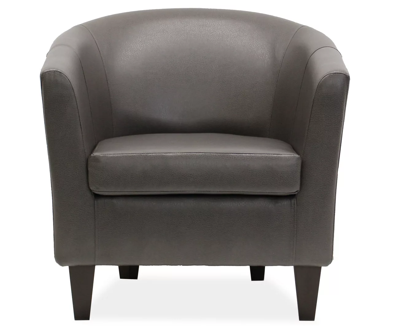 Windko Gray Faux Leather Tub Chair - Image 2