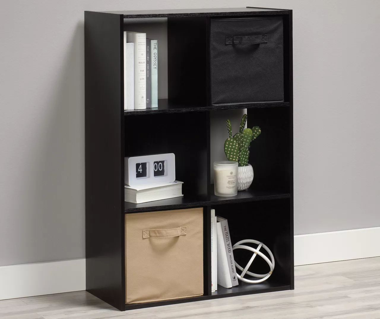 Black Oak 6-Cube Storage Organizer - Image 3