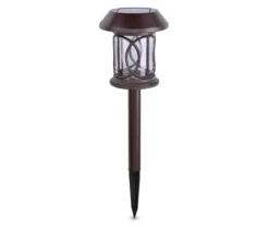 Bronze Circle LED Solar 6-Piece Pathway Light Set
