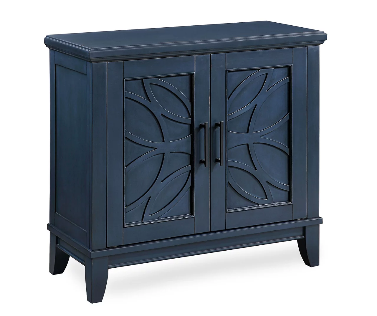 Carly Navy Blue 2-Door Accent Cabinet