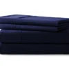 Navy 4-Piece Microfiber Full Sheet Set