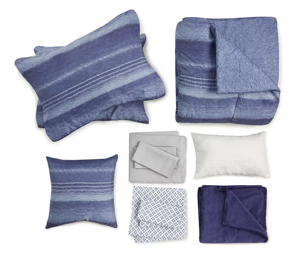 Real Living Navy Stripe Comforter Set - Image 2