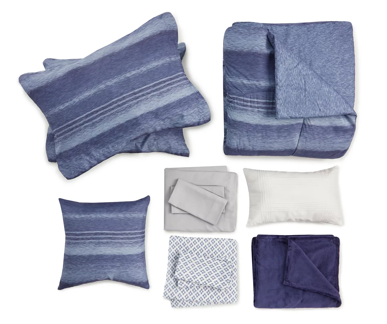 Real Living Navy Stripe Comforter Set - Image 4