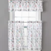Coffee Print Valance & Tier 3-Piece Curtain Set