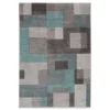 Real Living Gray & Aqua Rendor Rug