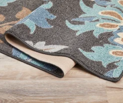 Real Living Gray, Aqua Blue & Brown Jacobean Rug -Household products sale 810512700 2