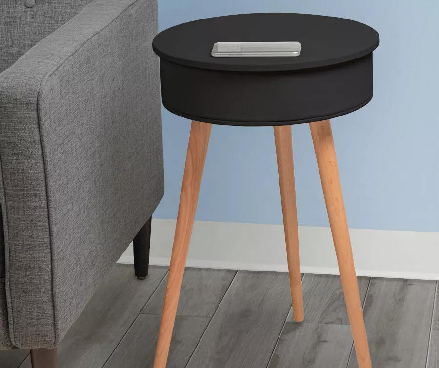Real Living End Table With Bluetooth Speaker & USB Port - Image 3