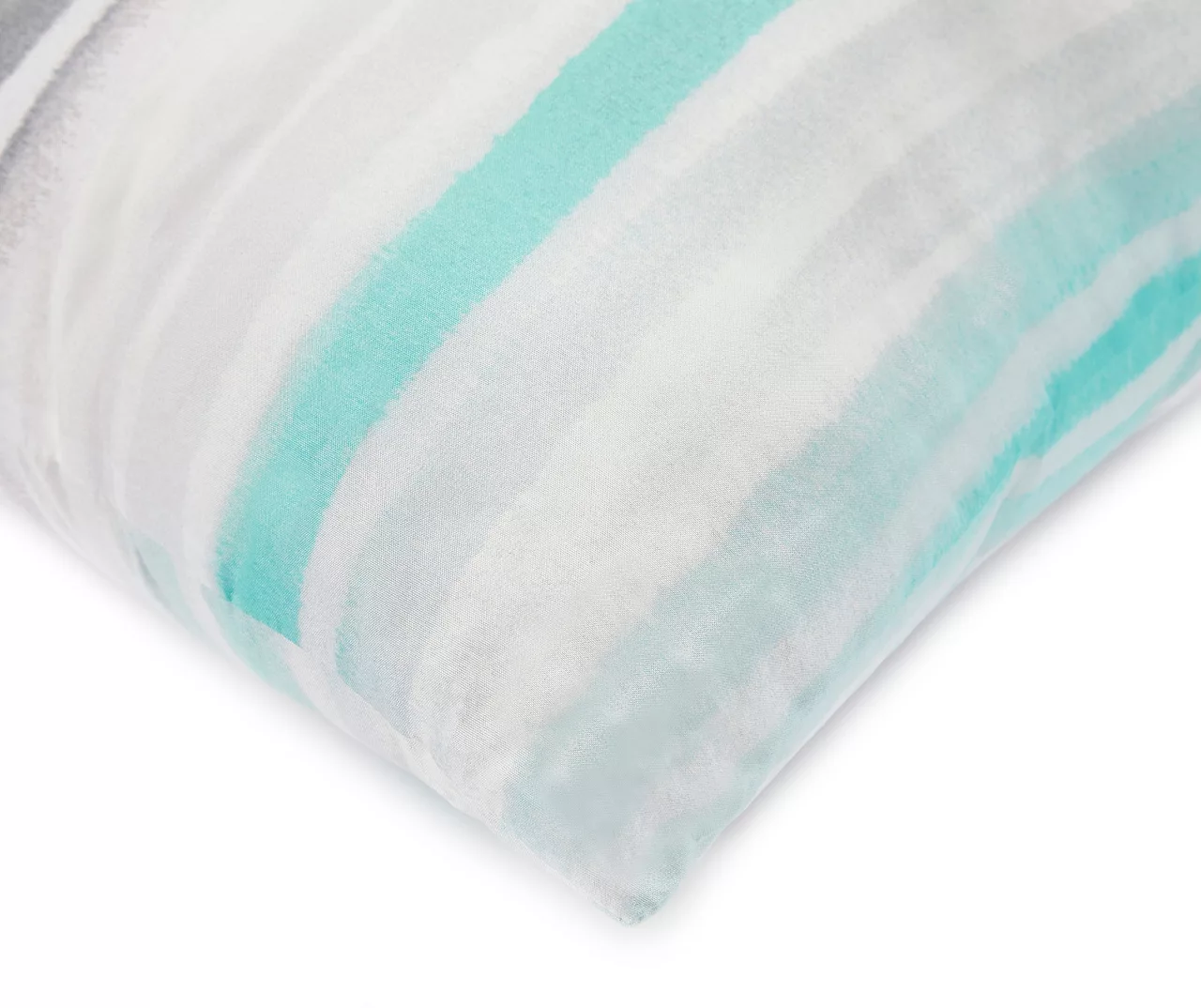 Aqua & Gray Stripe King 14-Piece Reversible Comforter Set - Image 8