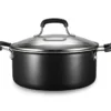 Black 5-Quart Non-Stick Rivet Handle Dutch Oven