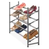 Gunmetal Gray 4-Tier Expandable Steel Shoe Rack