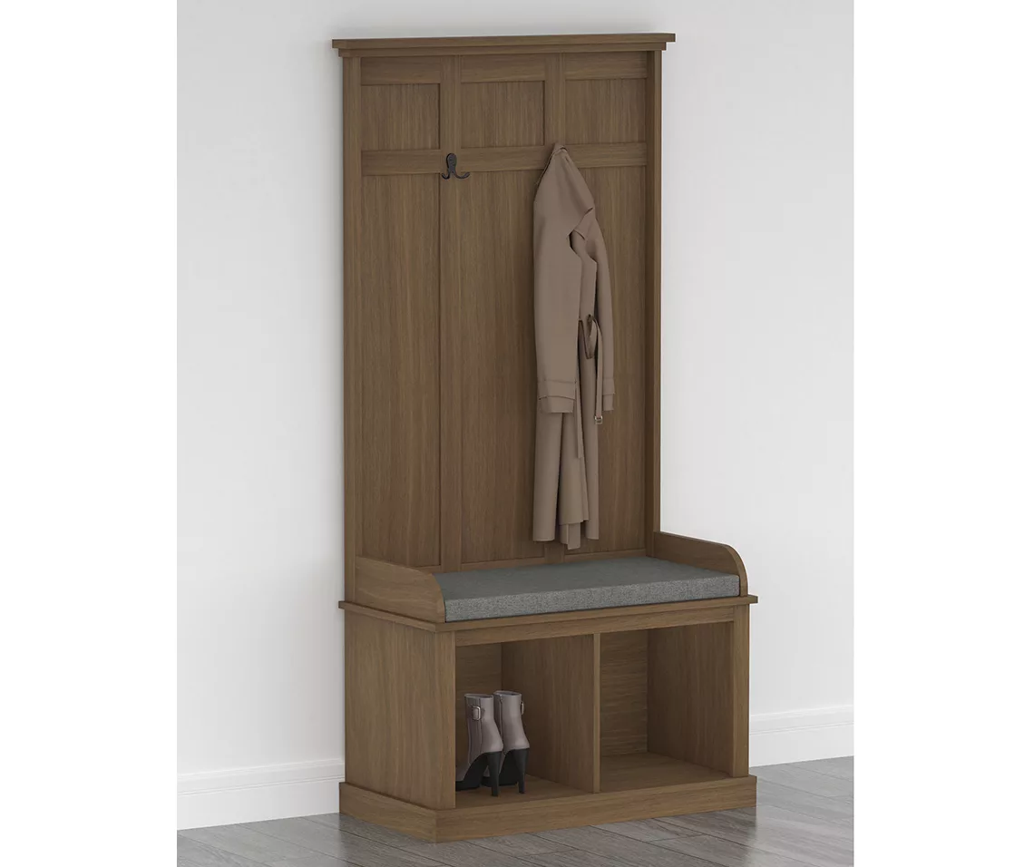 Real Living Villa Park 2-Hook Hall Tree With Cushioned Bench - Image 9