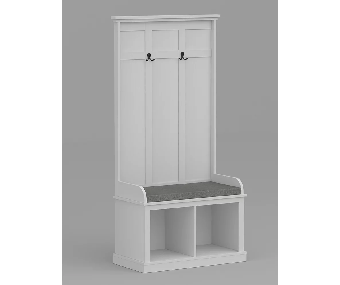 Real Living Villa Park 2-Hook Hall Tree With Cushioned Bench - Image 12