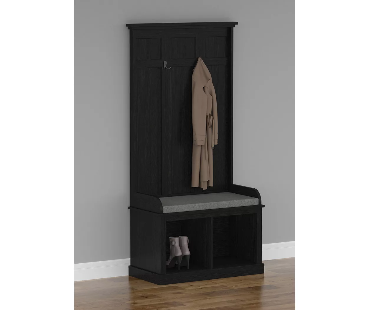 Real Living Villa Park 2-Hook Hall Tree With Cushioned Bench - Image 11