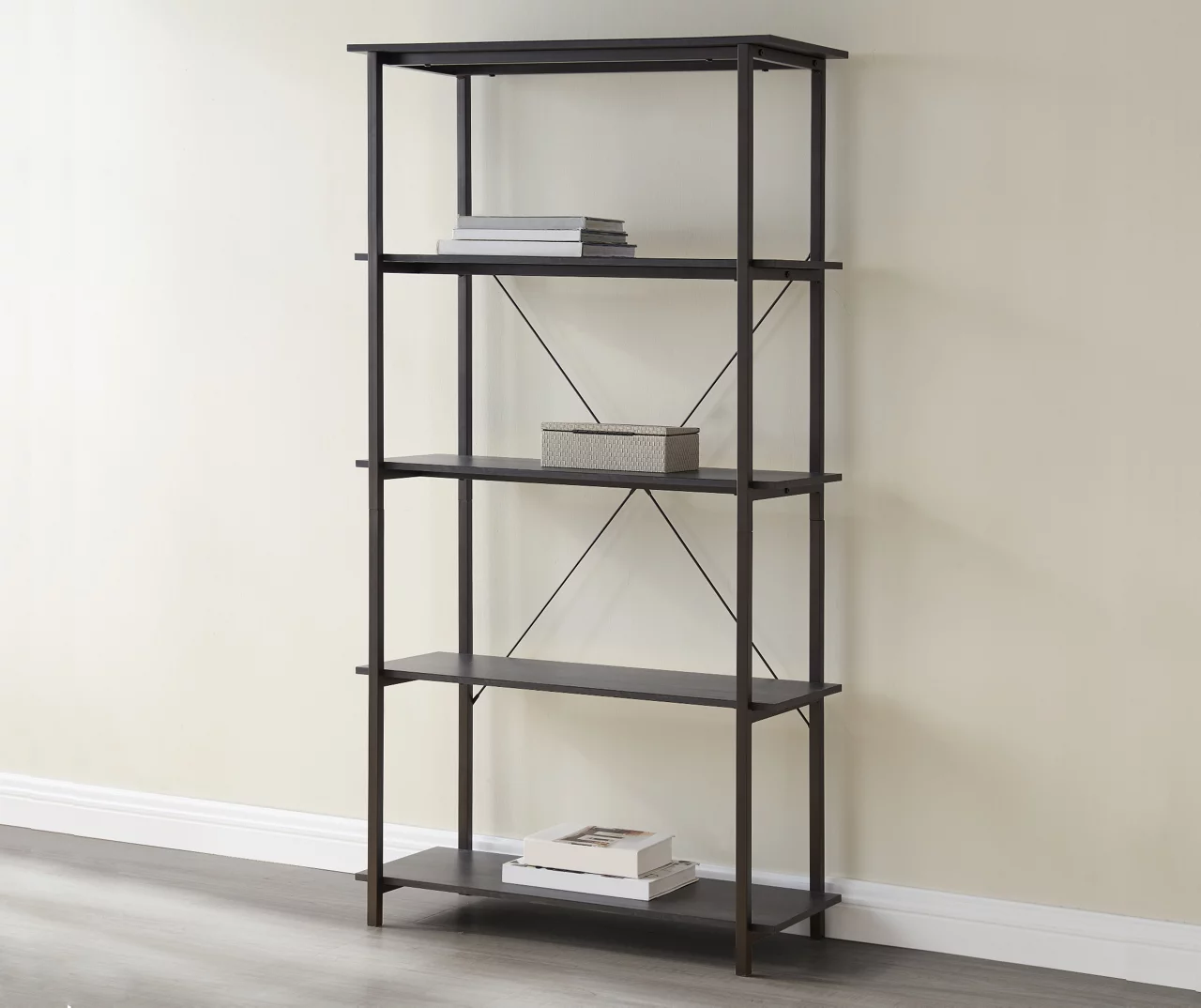 Real Living Rustic 5-Shelf Bookcase - Image 3
