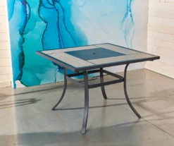 Rome Wood Look Tile Patio Dining Table -Household products sale 810557270 9