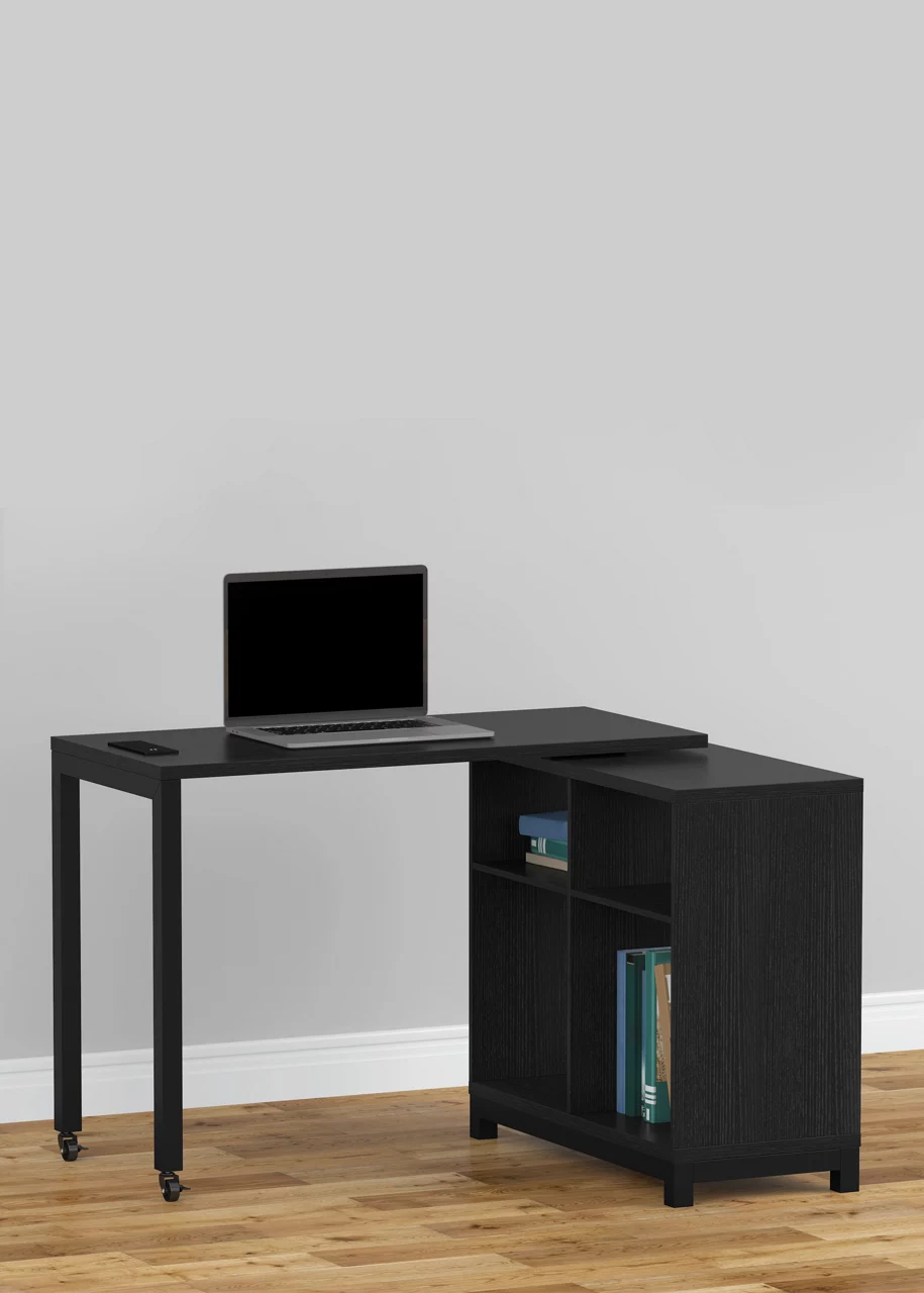 Real Living Seven Hills Metal & Melamine 4-Cube Pivot Desk With USB Charging - Image 10