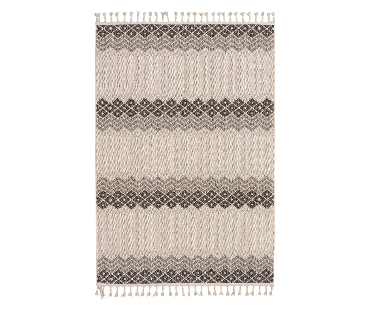 Real Living Malden Gray Geometric Stripe Accent Rug - Image 2