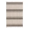 Malden Gray Geometric Stripe Area Rug, (5' X 7')