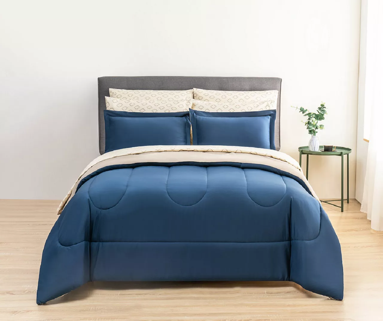 Real Living Navy & Tan Bed-in-a-Bag Set - Image 2