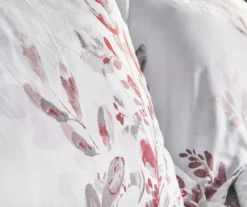 Red & Gray Floral Bed-in-a-Bag Full 14-Piece Bedding Set -Household products sale 810593100 810593107 810593106 810594273 A8 5