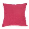 Fuchsia Waffle-Knit Square Throw Pillow