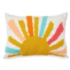 Blossom White & Multi-Color Sunshine Rectangle Throw Pillow