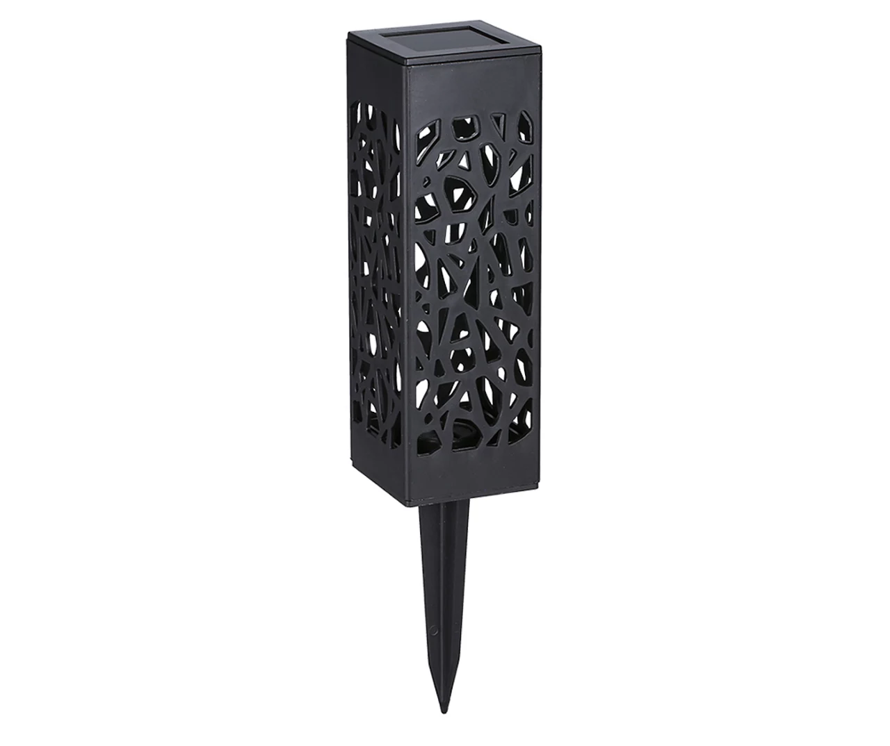 Black Cut-Out Geometric 8-Piece Solar Pathway Light Set