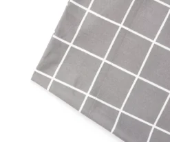 Real Living Gray & White Windowpane Microfiber Sheet Set -Household products sale 810594267 810592851 810592820 810592819 810594268 A8 1