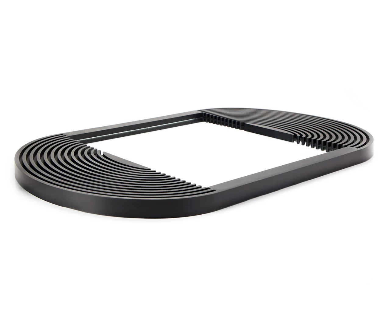 Zenspired Black Oval Arch-Groove Wall Mirror - Image 2