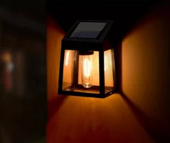 Black Filament LED Solar Wall Light Set, 2-Pack -Household products sale 810595510 B0 1 1