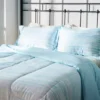 Grecian Getaway Aqua Stripe & Dot Queen 9-Piece Reversible Comforter Set