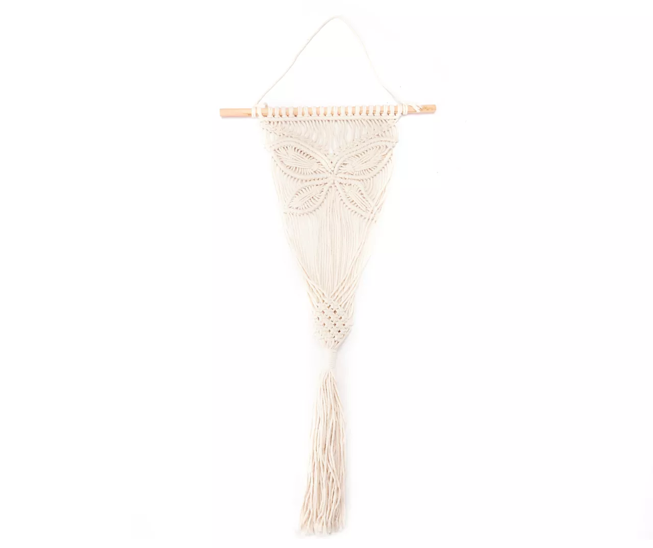 Bohemian Farmhouse Ivory Macrame Wall Plant Pocket