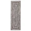 Black & White Braid-Look Border Runner Rug, (2' X 6')