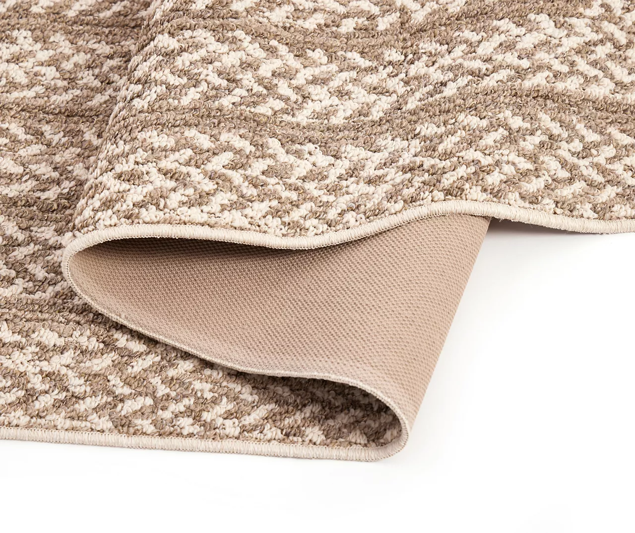 Tan & Beige Braid-Look Border Runner Rug, (2' X 6') - Image 2