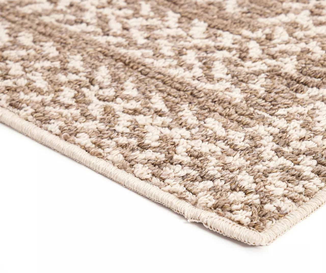 Tan & Beige Braid-Look Border Runner Rug, (2' X 6') - Image 3