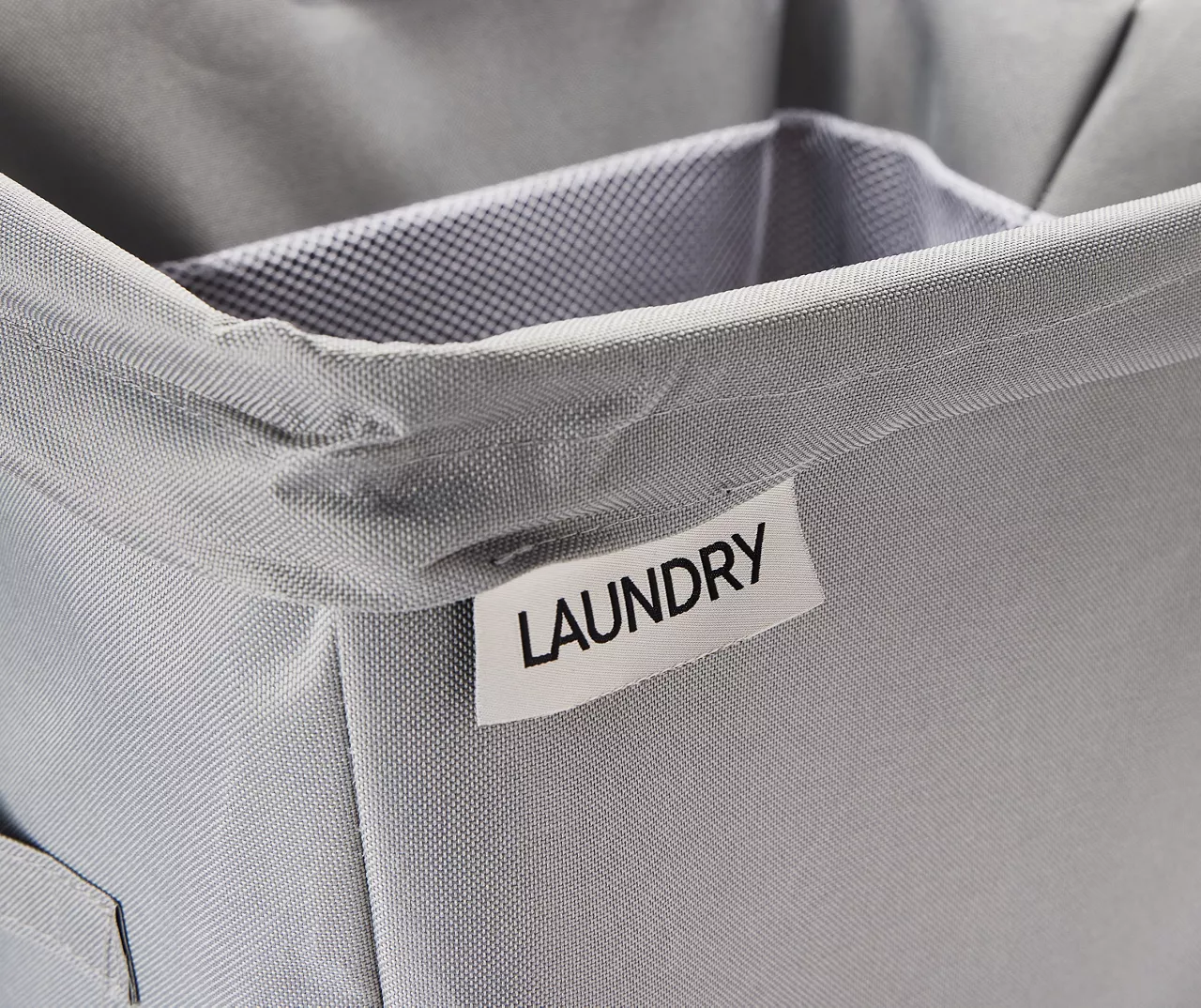 Gray Soft-Sided Laundry Bin - Image 2