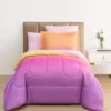 Euphoric Expression Pink Ombre Reversible Twin 6-Piece Bed-in-a-Bag Set