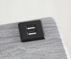 Wood Look Folding Table With USB Charging -Household products sale 810612177 A8 1