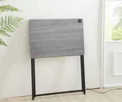 Wood Look Folding Table With USB Charging -Household products sale 810612177 B0 1