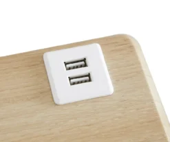 Wood Look Folding Table With USB Charging -Household products sale 810612178 A8 1