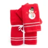 Savvy Red Snowman 4-Piece Towel Set